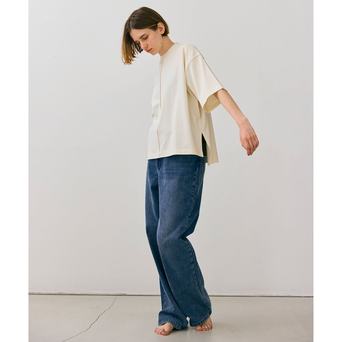 BEIGE， 【BEIGE、ecru/WEB限定・洗える】JERSEY STIT(508884064
