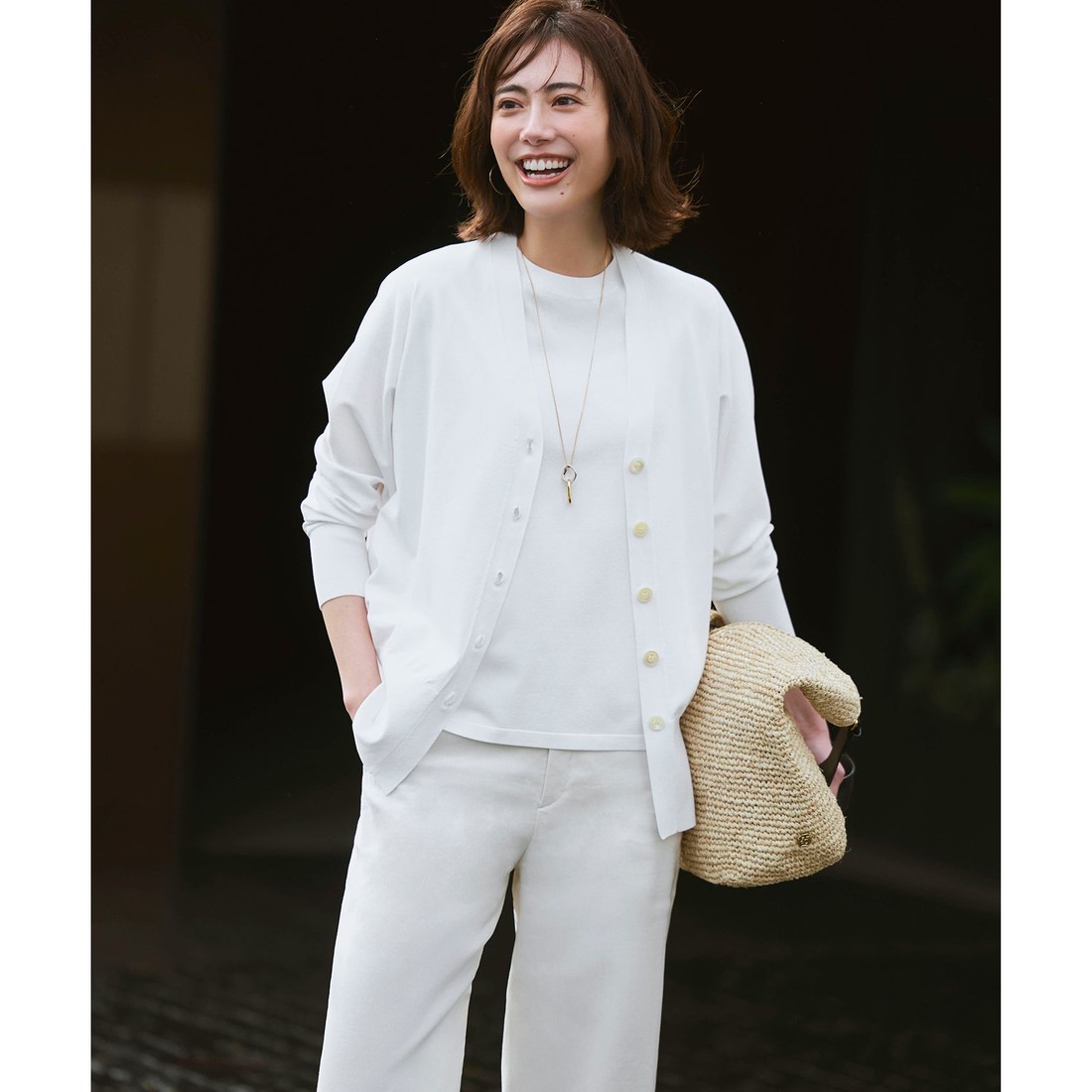 23区（大きいサイズ） レーヨンポリエステルストレッチ フレンチ