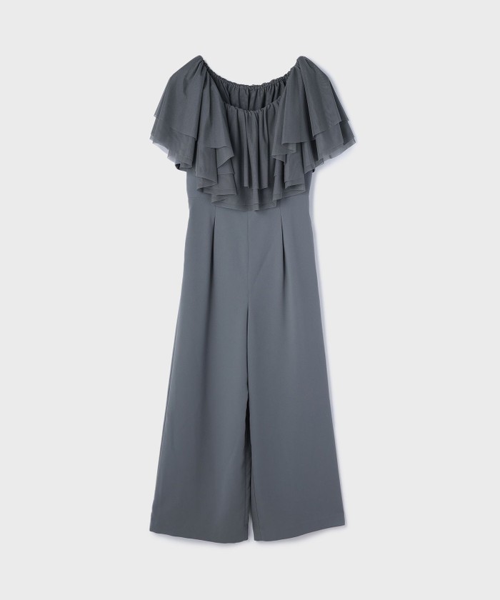 グレースコンチネンタル GRACE CONTINENTAL フリルケープサロペッ