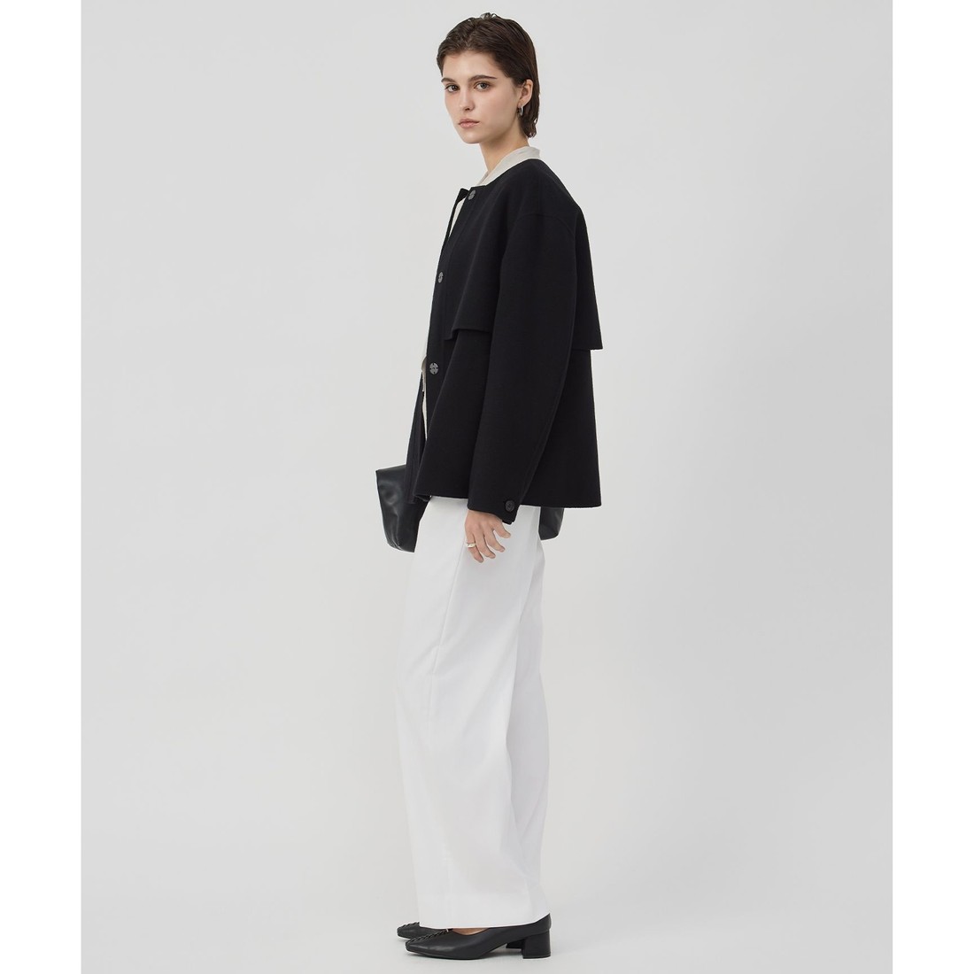 ICB WoolRever ノーカラーショートコート(508917233)｜阪急百貨店公式