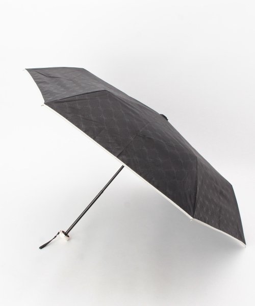 grove(グローブ)/リボンチェック晴雨兼用折り畳み傘/ブラック（419）