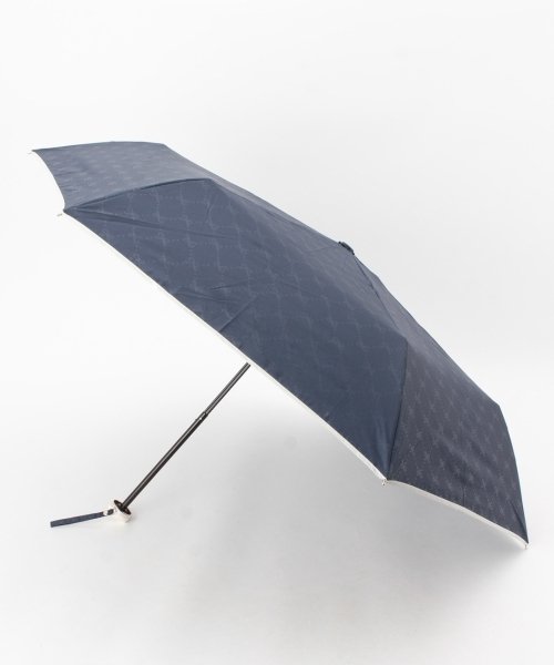 grove(グローブ)/リボンチェック晴雨兼用折り畳み傘/ネイビー（493）