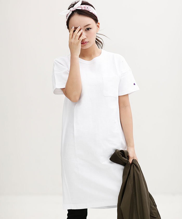 セール 追加生産決定 Champion Nu別注 Reverse Weave Pocket T Shirt ワンピース ナノ ユニバース Nano Universe Magaseek