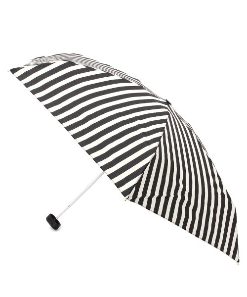 grove(グローブ)/リボンチャームストライプ晴雨兼用折りたたみ傘/ブラック（319）