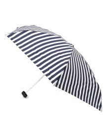 grove(グローブ)/リボンチャームストライプ晴雨兼用折りたたみ傘/ネイビー（393）