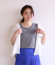 Bou Jeloud(ブージュルード)/ラメ刺繍ロゴTシャツ/グレー