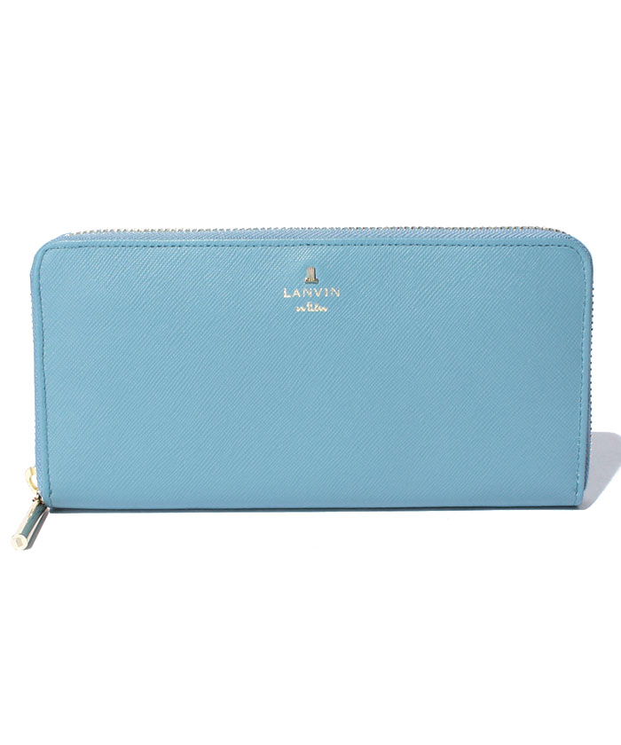 LANVINenBleu(バッグ) リュクサンブールカラー ラウンドファスナー長財布 ブルー F LANVINenBleu(バッグ) リュクサンブールカラー ラウンドファスナー長財布 ブルー F