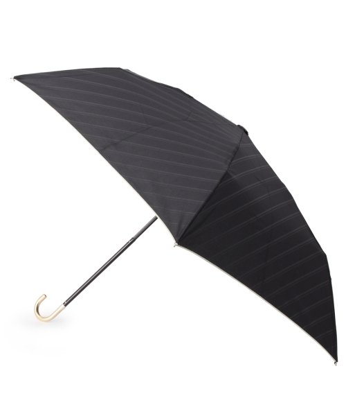 grove(グローブ)/ダイアゴナルストライプ折り畳み傘(晴雨兼用)/ブラック（319）