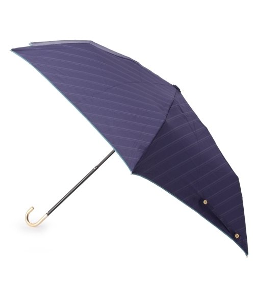 grove(グローブ)/ダイアゴナルストライプ折り畳み傘(晴雨兼用)/ネイビー（393）
