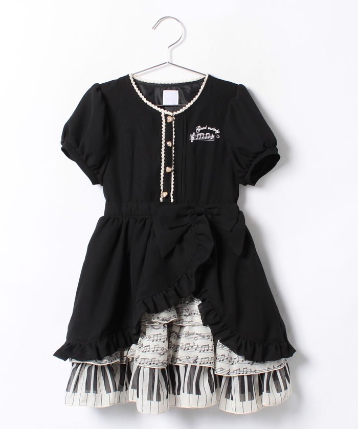 セール 鍵盤柄フリルワンピース アクシーズファムキッズ Axes Femme Kids Magaseek