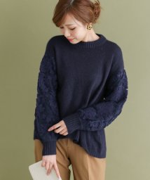 URBAN RESEARCH ROSSO(URBAN　RESEARCH　ROSSO)/レース刺繍KNITプルオーバー/ネイビー