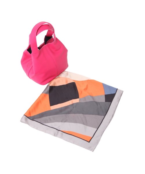 Viaggio Blu(ビアッジョブルー)/【WEB限定カラーあり】スカーフ付きミニトートバッグ/ピンク
