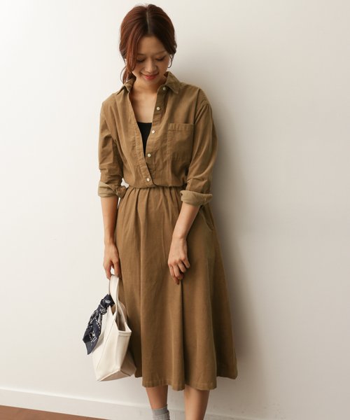セール 40 Off コーデュロイシャツワンピース アーバンリサーチドアーズ Urban Research Doors Magaseek