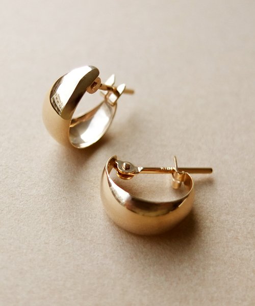 ふっくらミニフープピアス(YG) 