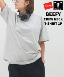 JEANS MATE(ジーンズメイト)/【HANES】BEEFY ビーフィー Tシャツ  1P　H5180 ヘビーウェイト タフで型崩れしにくい/グレー