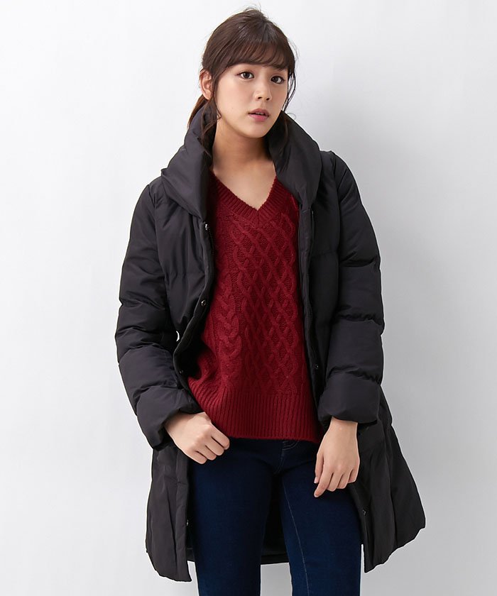 セール 28c ショール衿中綿 コート 002140064 イング Ingni Magaseek
