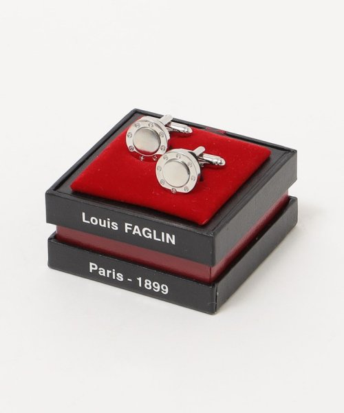 SHIPS MEN(シップス　メン)/LOUIS FAGLIN: シルバー 8ビス カフリンクス(ホワイト)/シルバー