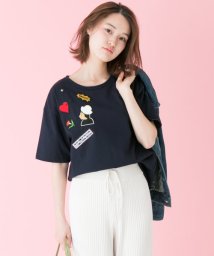 URBAN RESEARCH(アーバンリサーチ)/ワッペンTシャツ/NAVY