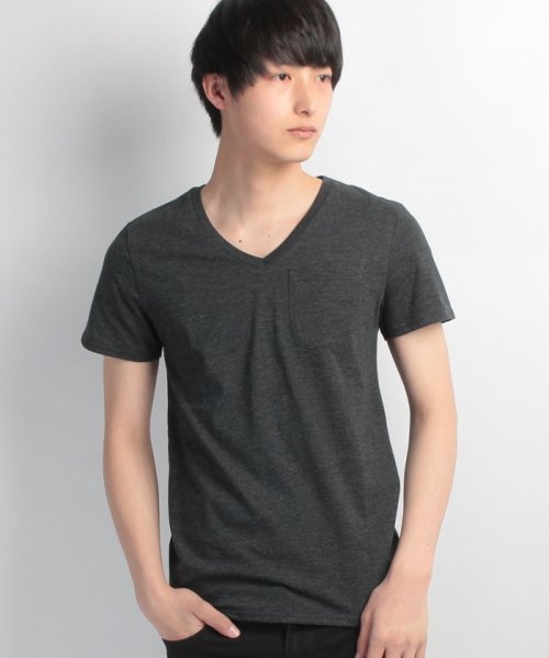 JEANS MATE(ジーンズメイト)/【OUTDOOR　PRODUCTS】ZERO　STAIN　汗染み防止VネックTシャツ/チャコールグレー