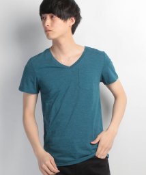 JEANS MATE(ジーンズメイト)/【OUTDOOR　PRODUCTS】ZERO　STAIN　汗染み防止VネックTシャツ/ブルー