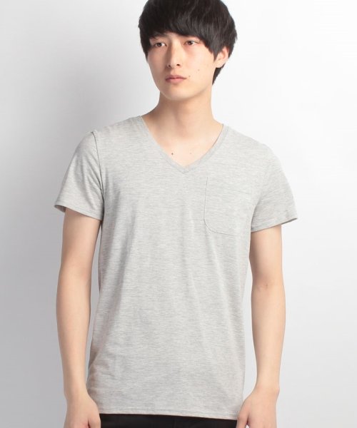 JEANS MATE(ジーンズメイト)/【OUTDOOR　PRODUCTS】ZERO　STAIN　汗染み防止VネックTシャツ/モクグレー
