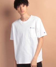 JEANS MATE(ジーンズメイト)/【CHAMPION】ドロップショルダーポケットTシャツ/ホワイト