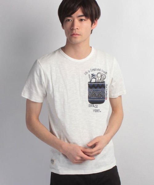 JEANS MATE(ジーンズメイト)/【BLUE　STANDARD】ペンギンプリントボケットTシャツ/B