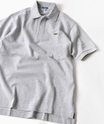 SHIPS MEN(シップス　メン)/LACOSTE(ラコステ):【SHIPS別注】70's　ドロップテイル　ポロシャツ/グレー