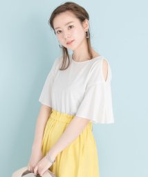 URBAN RESEARCH(アーバンリサーチ)/オープンショルダー袖フレアカットソー/OFFWHITE