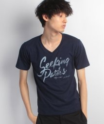 JEANS MATE(ジーンズメイト)/【FORT　POINT】ロゴプリントTシャツ/ネイビー