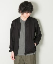 URBAN RESEARCH(アーバンリサーチ)/WAVE LINENナローリブブルゾン/BLACK