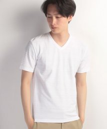 JEANS MATE(ジーンズメイト)/【NYLAUS】ジャガードTシャツ/ホワイトB