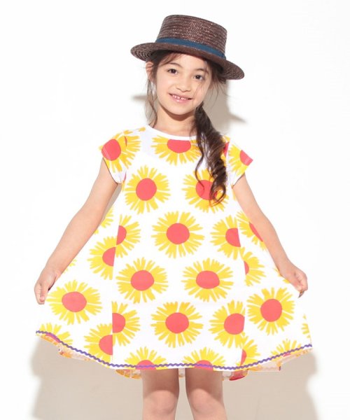 Kids涼感ひまわり柄ワンピース ロぺピクニックキッズ Rope Picnic Kids Magaseek