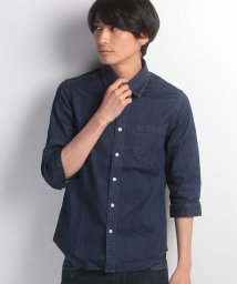 JEANS MATE(ジーンズメイト)/【FORT　POINT】7分袖デニムストレッチレギュラーシャツ/ワンウォッシュ