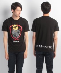 JEANS MATE(ジーンズメイト)/【BEAR　THE　STAR】プリントTシャツ/ブラックA