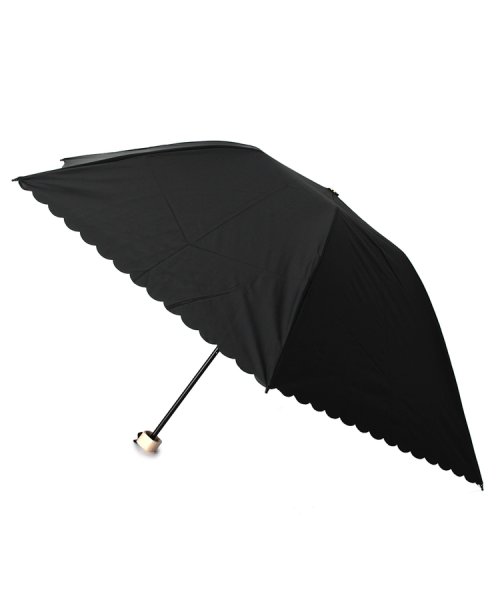 grove(グローブ)/晴雨兼用スカラップドット折り畳み傘/ブラック（019）