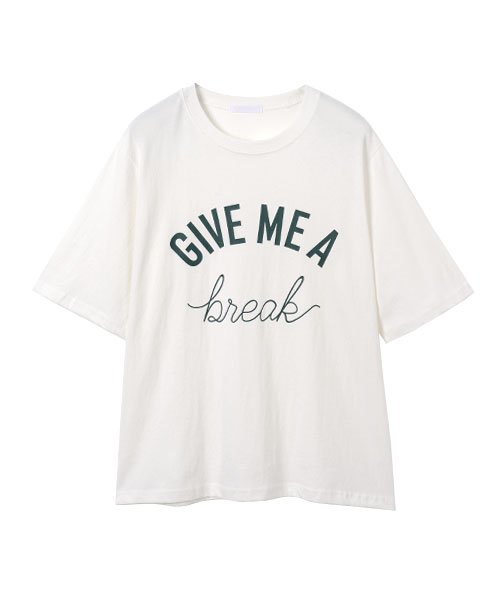 marjour(マージュール)/“GIVE　ME”Tシャツ/オフホワイト