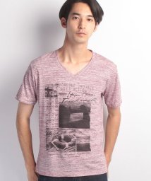 JEANS MATE(ジーンズメイト)/【FORT　POINT】ストーム天竺プリントTシャツ/レッド
