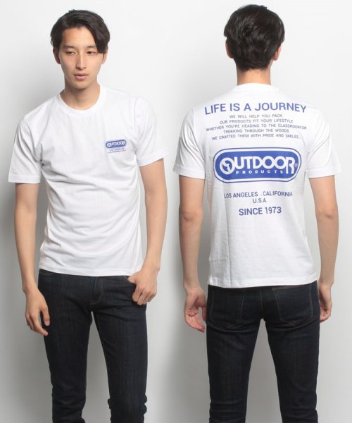 JEANS MATE(ジーンズメイト)/【OUTDOOR　PRODUCTS】バックロゴプリントTシャツ/オフホワイト