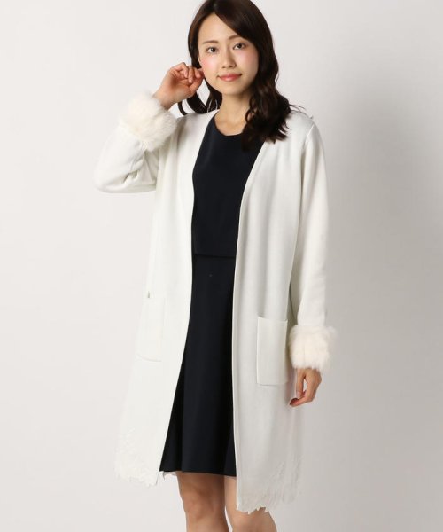 セール ミッシュマッシュ Misch Masch 袖ファーロングカーディガン Magaseek