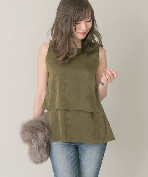 URBAN RESEARCH ROSSO(URBAN　RESEARCH　ROSSO)/2重タンクトップ/KHAKI