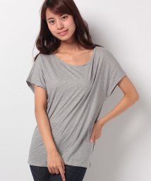 BENETTON (women)(ベネトン（レディース）)/ループロゴコットンUネックワイドTシャツ・カットソー/グレー