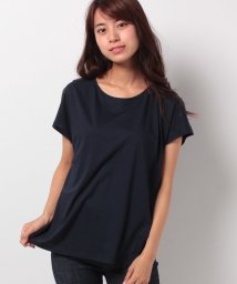 BENETTON (women)(ベネトン（レディース）)/ループロゴコットンUネックワイドTシャツ・カットソー/ネイビー