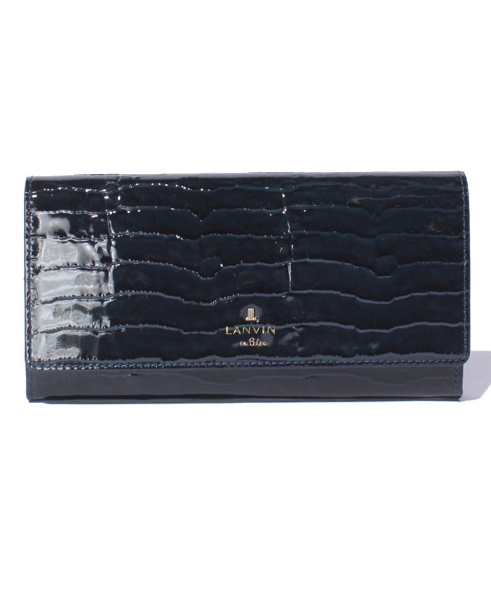LANVINenBleu(バッグ) マゼンダ フラップ長財布 ネイビー F LANVINenBleu(バッグ) マゼンダ フラップ長財布 ネイビー F