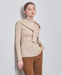 UNITED ARROWS(ユナイテッドアローズ)/シルクリブ タートルネック ニット/BEIGE