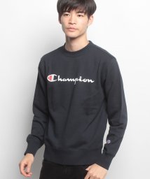 JEANS MATE(ジーンズメイト)/【CHAMPION】ロゴプリント裏毛クルースウェット/ネイビー