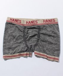 JEANS MATE(ジーンズメイト)/【HANES】シームレス杢地ボクサーパンツ/ブラック