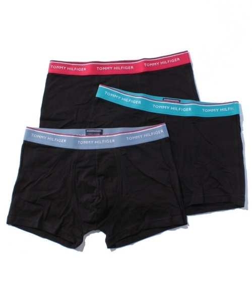 TOMMY HILFIGER(トミーヒルフィガー)/【WEB限定】3‐PACK　COTTON　STRETCH　TRUNKS/ブラック