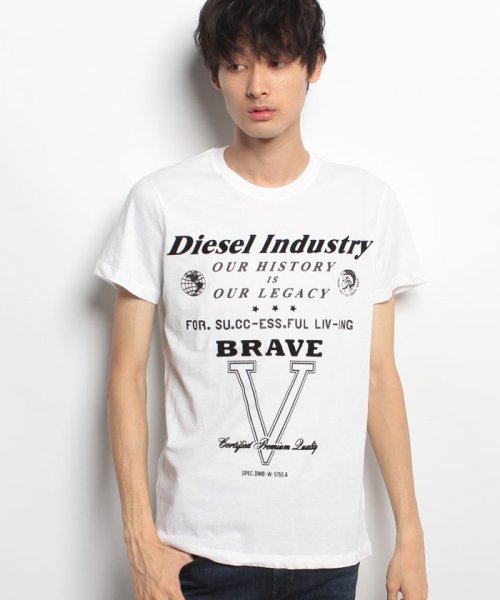 DIESEL(ディーゼル)/DIESEL(アパレル)　00SQRS　0091B　100　T‐SHIRTS/ホワイト