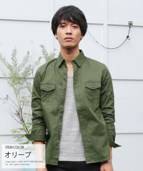 メンズ シャツ メンズファッション ストレッチ タイプライター